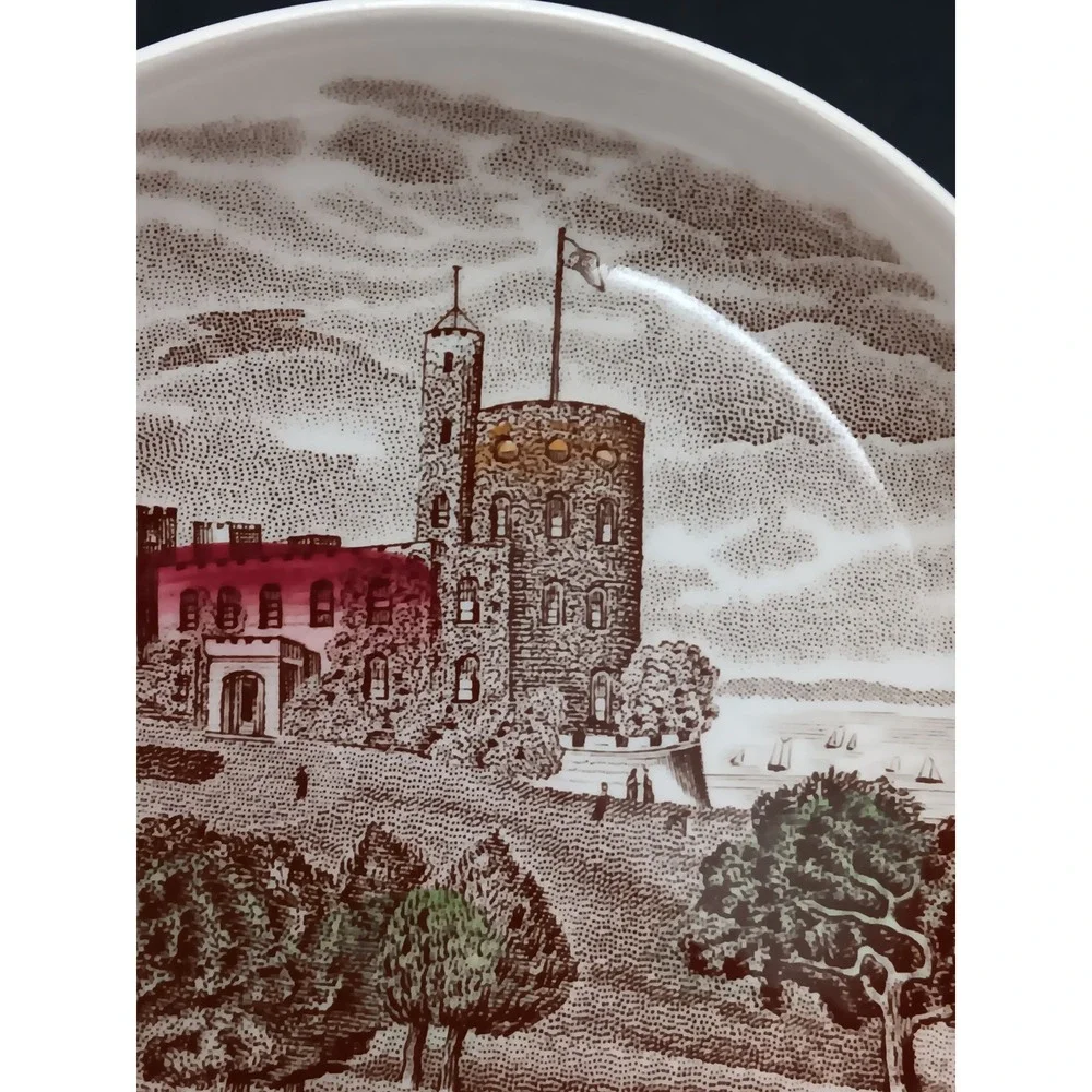 Johnson Bros Norris Castle Collector Plate England Brown Scenic Landscape - Picture 4 of 6